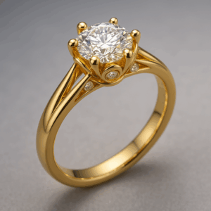 Yellow Gold Ring for Women (Size 12) | Diwali, Rakhi Rakshabandhan Gift for Sister/Bhabhi/Women | With BIS-Hallmarked - 0.47 Gram